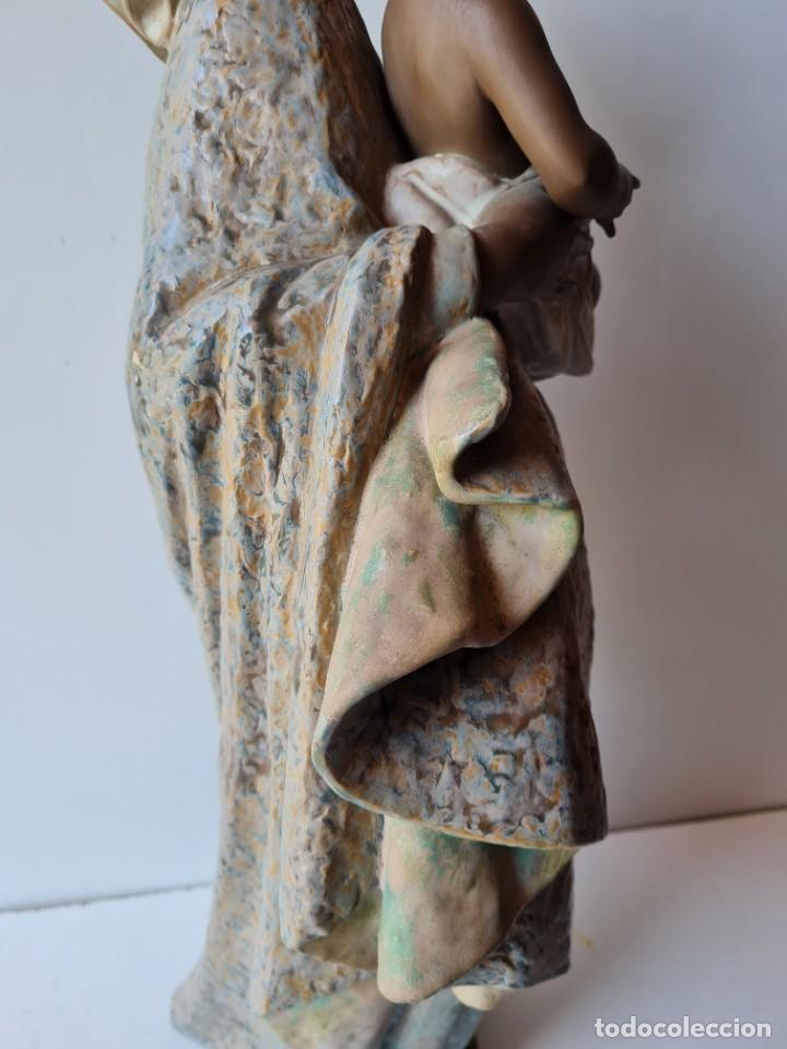 Antig&uuml;edades: LLADRO Maternidad con ni&ntilde;o GRES(76 cms) - Foto 11