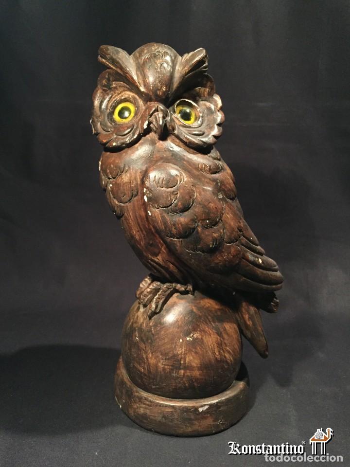 Antig&uuml;edades: Buho en escayola 30 cms - Foto 1