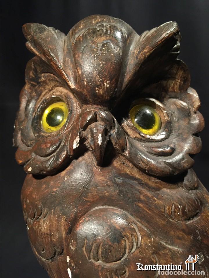 Antig&uuml;edades: Buho en escayola 30 cms - Foto 5
