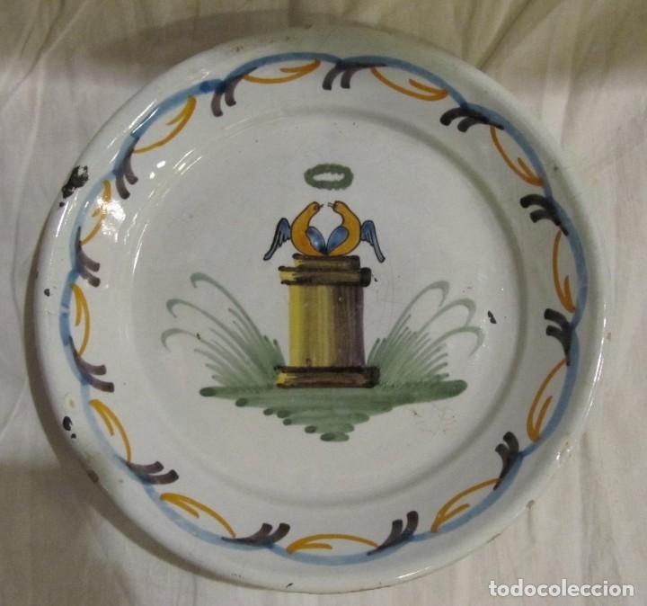 Antig&uuml;edades: ANTIGUO PLATO DE LOZA - FRANCIA - Foto 2