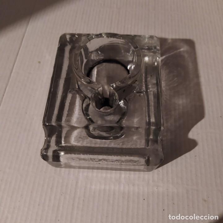 Antig&uuml;edades: Antiguo tintero de cristal - Foto 4