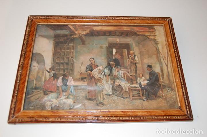 Antig&uuml;edades: 3 CUADROS CON LAMINAS VINTAGE. - Foto 2