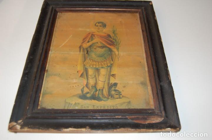 Antiguidades: ANTIGUA LAMINA DE SAN EXPEDITO ABOGADO DE CASOS URGENTES