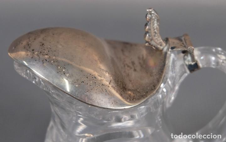 Antig&uuml;edades: Jarra en cristal tallada y plata - Foto 4
