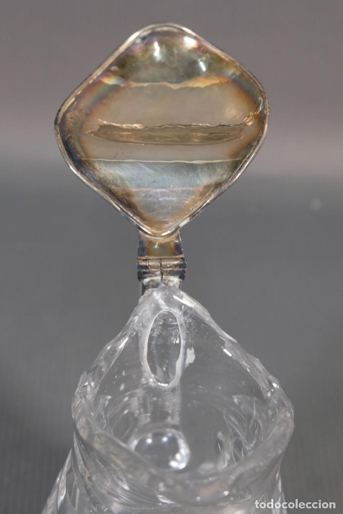 Antig&uuml;edades: Jarra en cristal tallada y plata - Foto 5