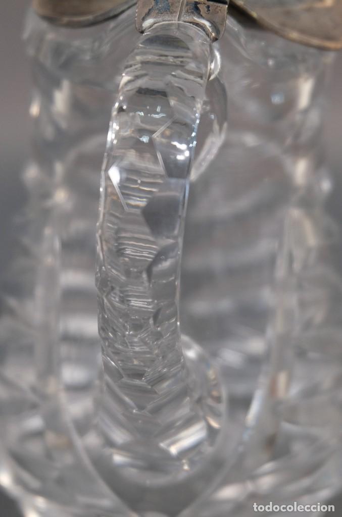 Antig&uuml;edades: Jarra en cristal tallada y plata - Foto 7
