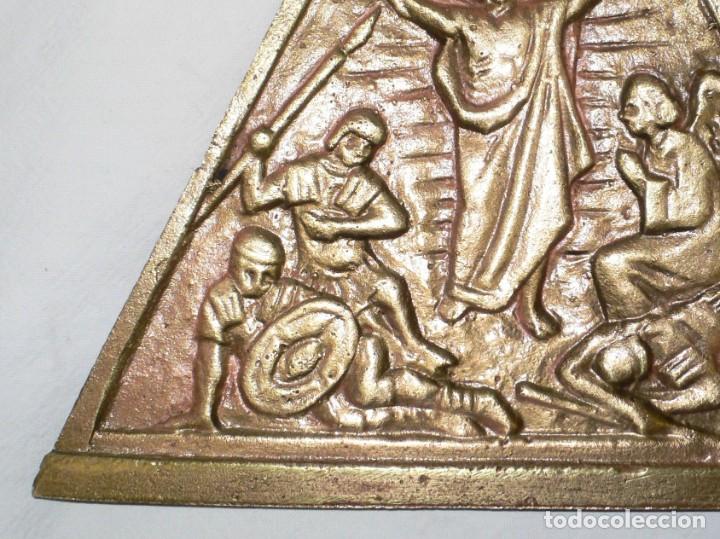 Antig&uuml;edades: PLACA DEVOCIONAL EN BRONCE - Foto 4