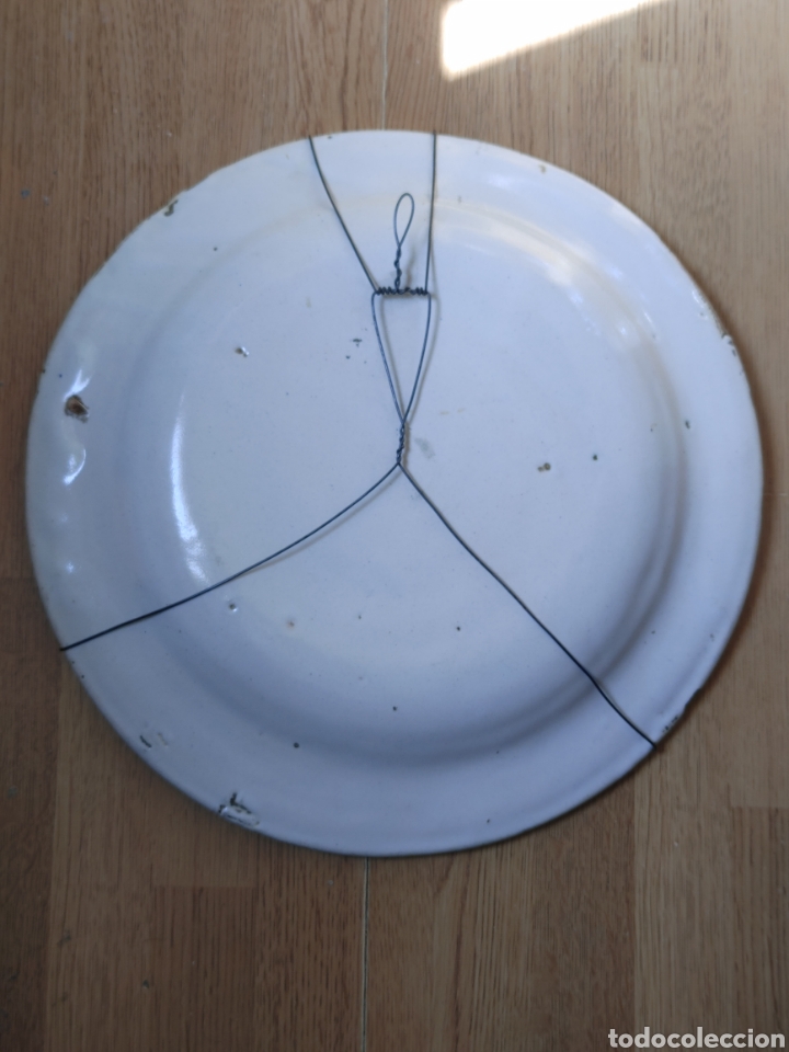 Antig&uuml;edades: Plato de ceramica. S. XIX. - Foto 2