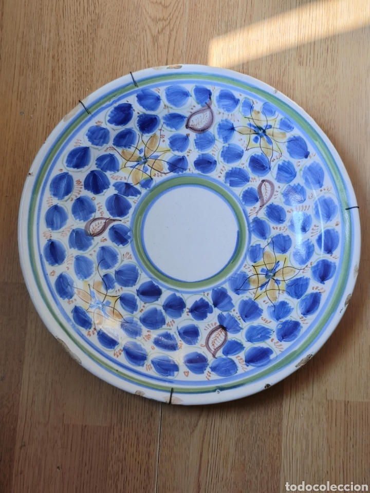 Antig&uuml;edades: Plato de ceramica. S. XIX. - Foto 3