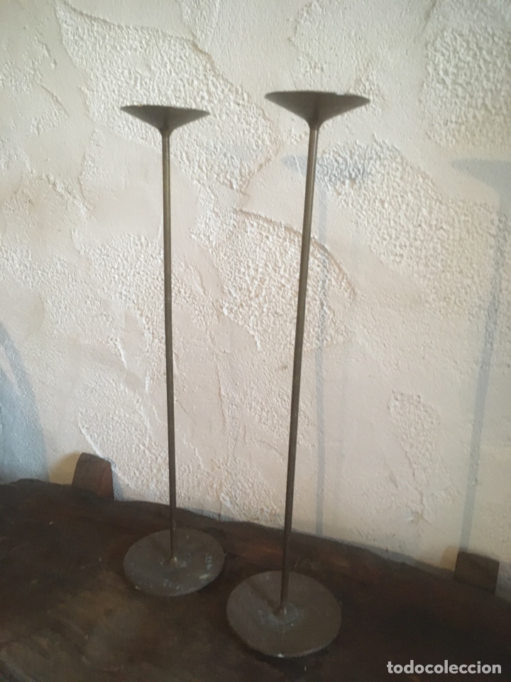 Antig&uuml;edades: Antiguos candelabros bronce - Foto 4