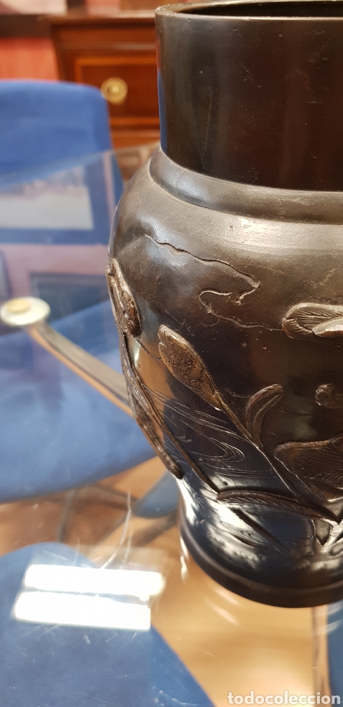 Antig&uuml;edades: Antiguo jarr&oacute;n JAPONES de bronce - Foto 6