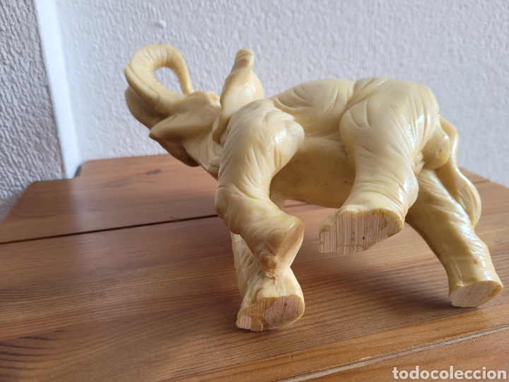 Antig&uuml;edades: Antiguo elefante de marmolina - Foto 2
