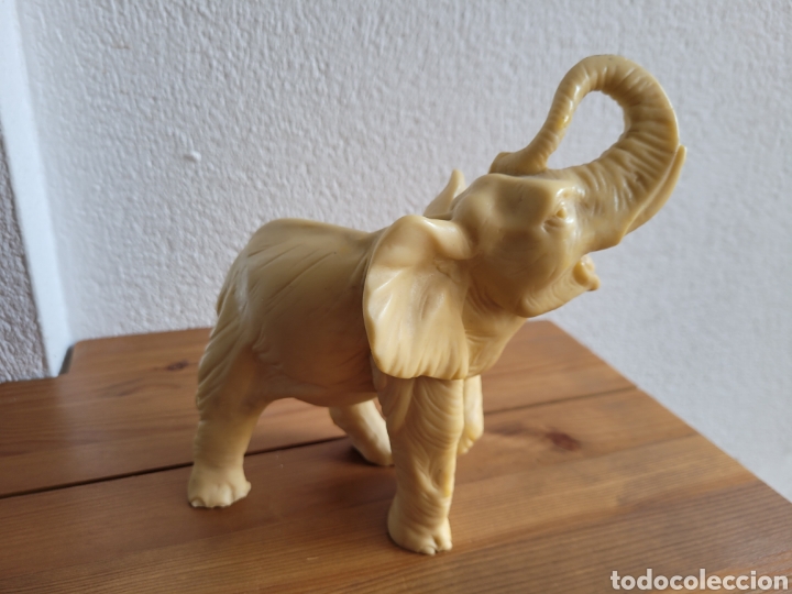 Antig&uuml;edades: Antiguo elefante de marmolina - Foto 3