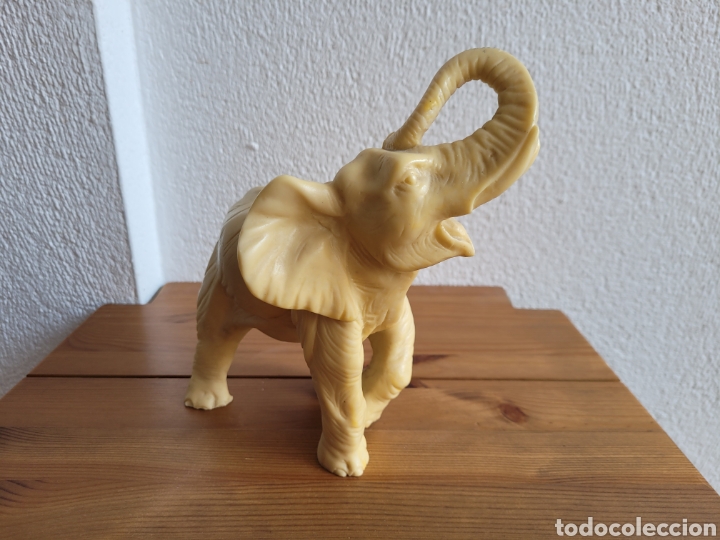 Antig&uuml;edades: Antiguo elefante de marmolina - Foto 4