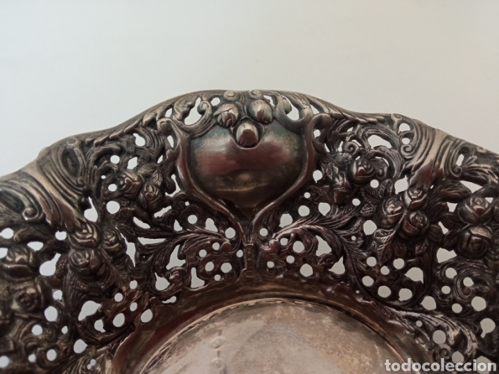 Antig&uuml;edades: Antiguo centro de mesa met&aacute;lico (&iquest;plata?) - Foto 6