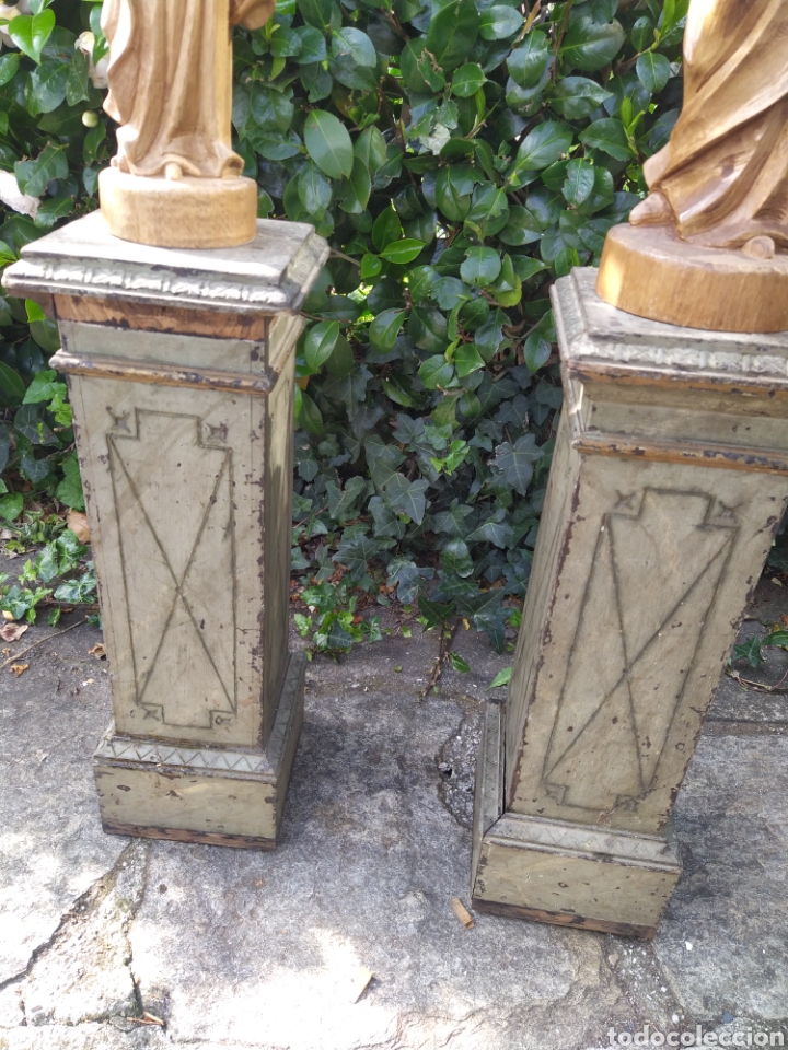 Antig&uuml;edades: Columnas iglesia retablo, Pedestal madera. - Foto 4