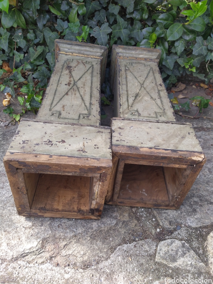 Antig&uuml;edades: Columnas iglesia retablo, Pedestal madera. - Foto 7