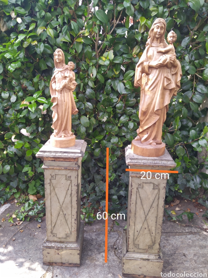 Antig&uuml;edades: Columnas iglesia retablo, Pedestal madera. - Foto 5