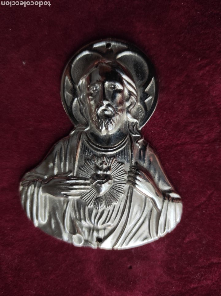 Antig&uuml;edades: Coraz&oacute;n de Jes&uacute;s chapa puerta - Foto 2