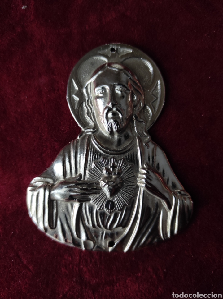 Antig&uuml;edades: Coraz&oacute;n de Jes&uacute;s chapa puerta - Foto 3
