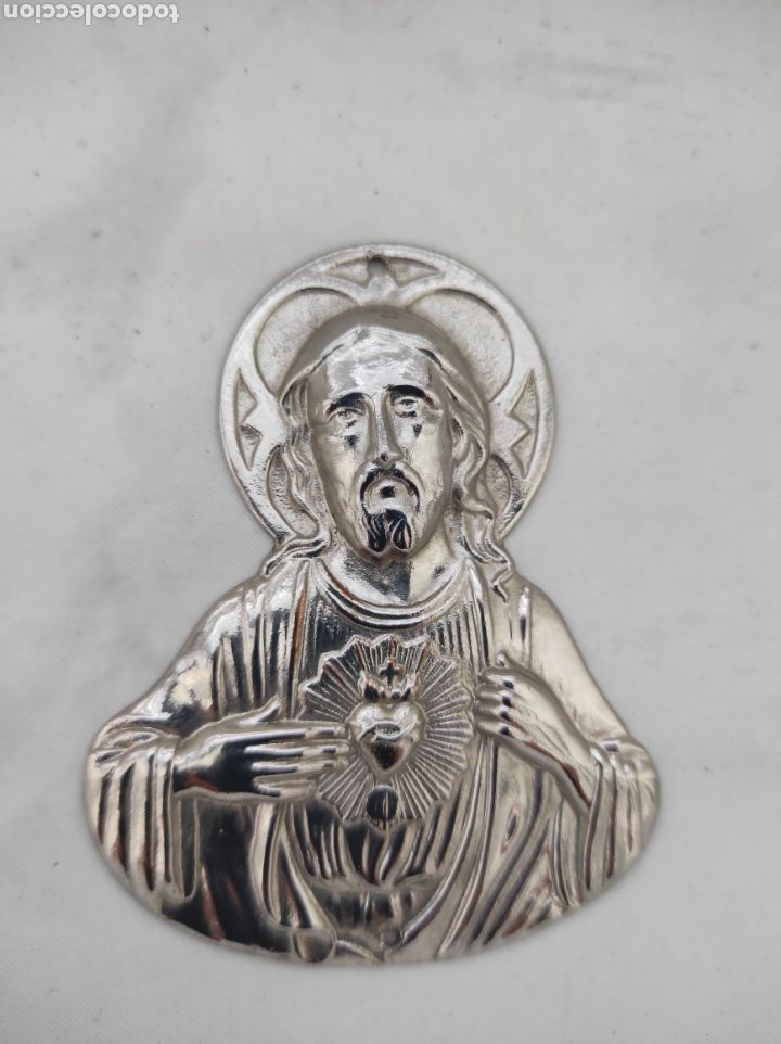 Antig&uuml;edades: Coraz&oacute;n de Jes&uacute;s chapa puerta - Foto 1
