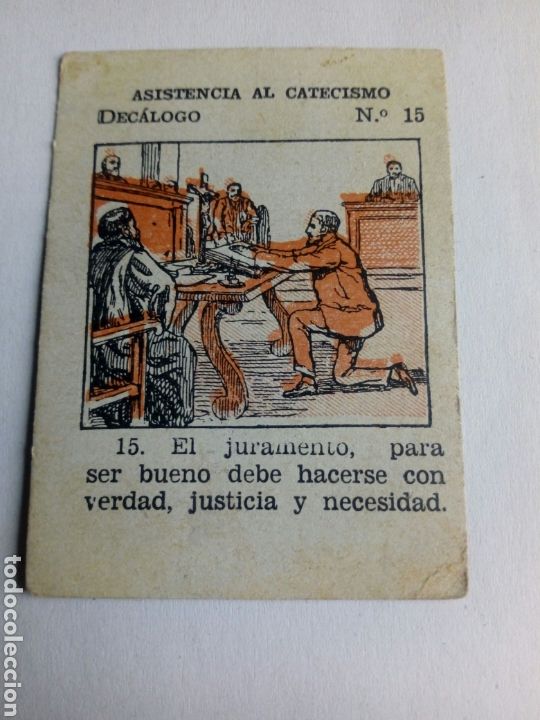 Antiques: Vale Religioso por asistencia a catecismo n 15 de LA SALUD