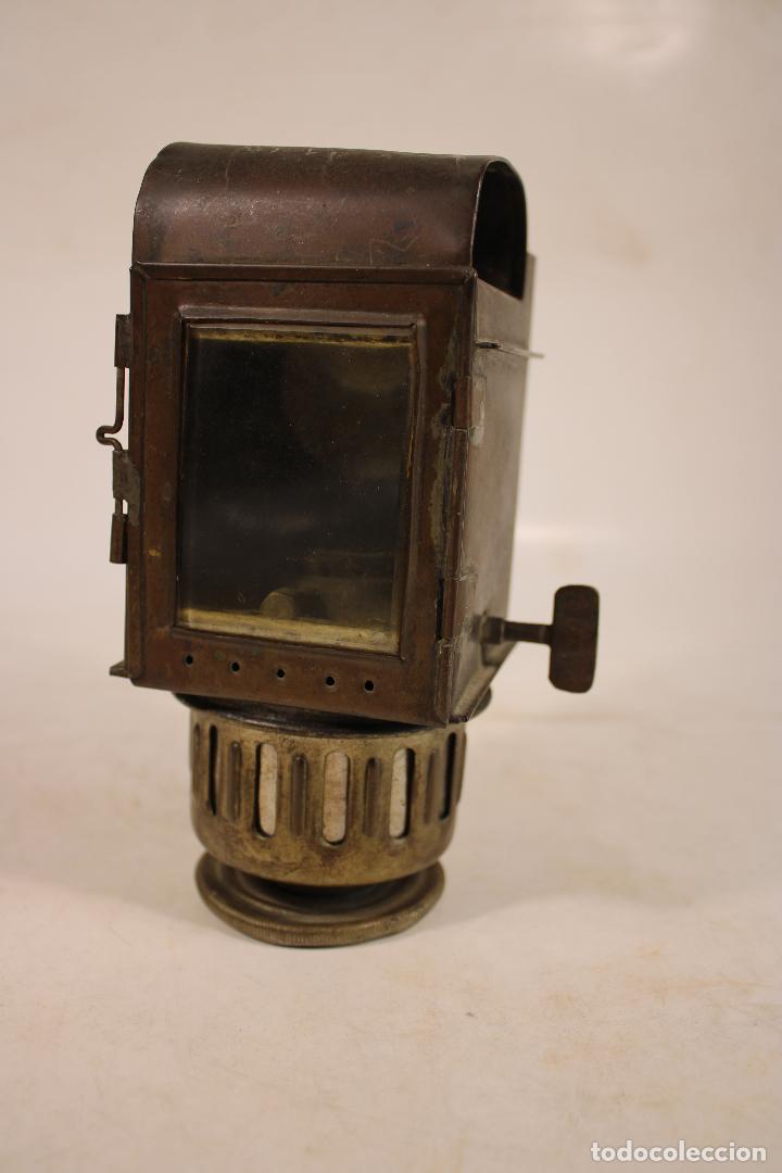 Antig&uuml;edades: farol antiguo de lat&oacute;n - Foto 4