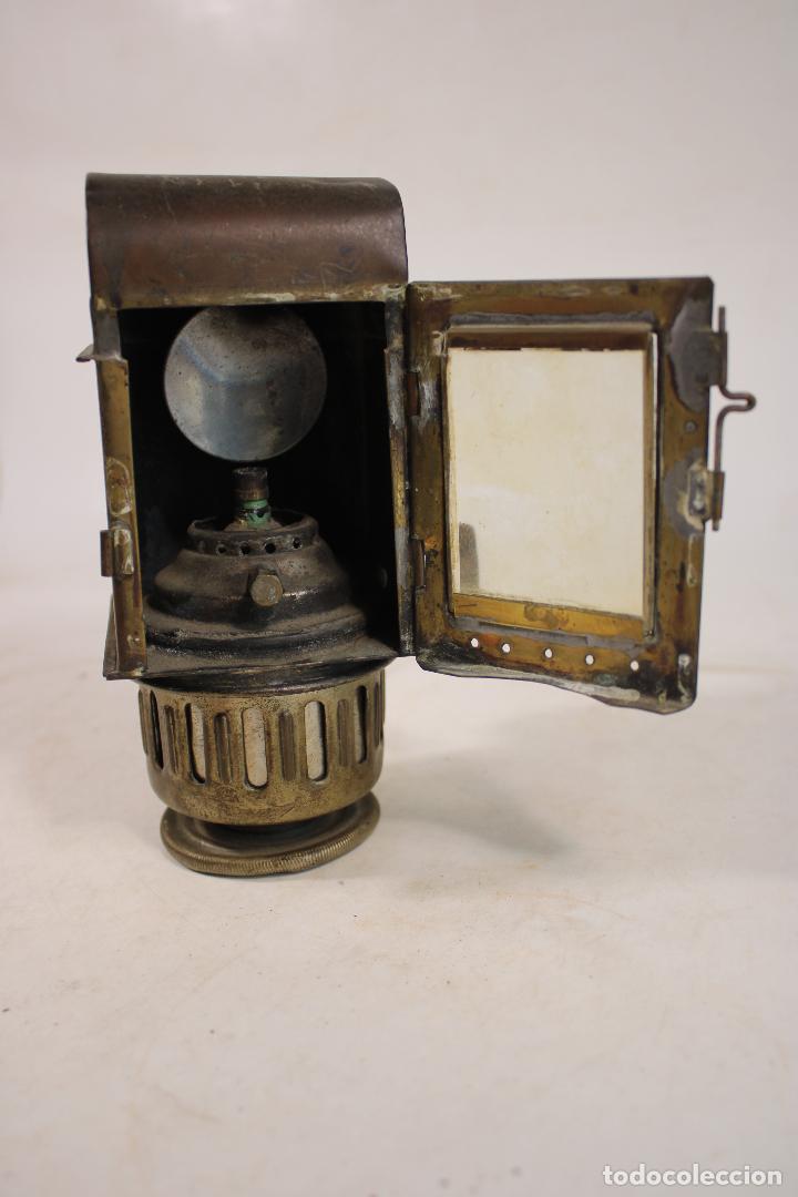 Antig&uuml;edades: farol antiguo de lat&oacute;n - Foto 6