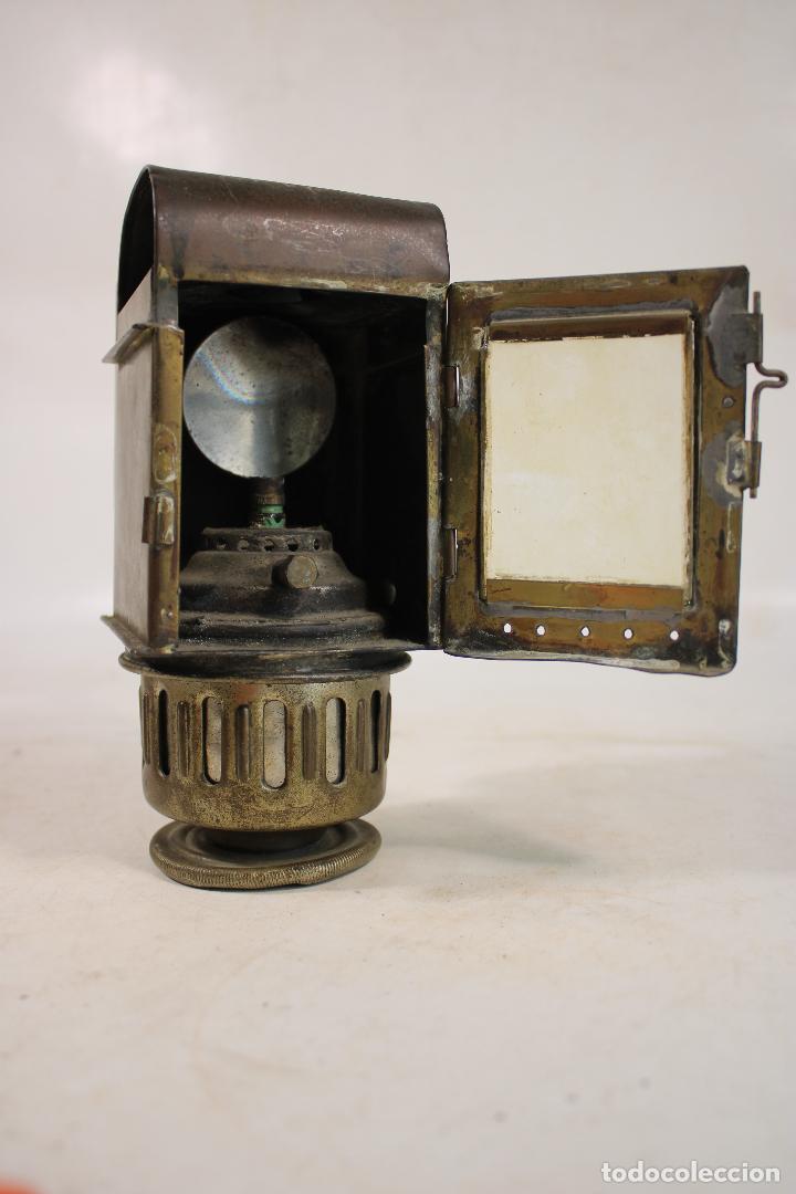 Antig&uuml;edades: farol antiguo de lat&oacute;n - Foto 1