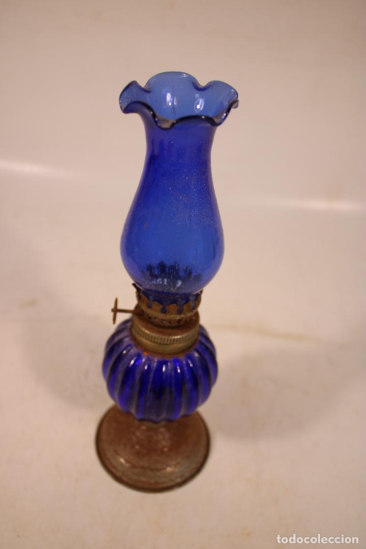 Antig&uuml;edades: peque&ntilde;o quinqu&eacute; azul - Foto 2