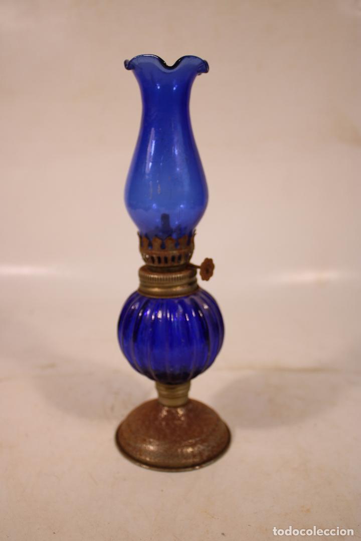 Antig&uuml;edades: peque&ntilde;o quinqu&eacute; azul - Foto 1