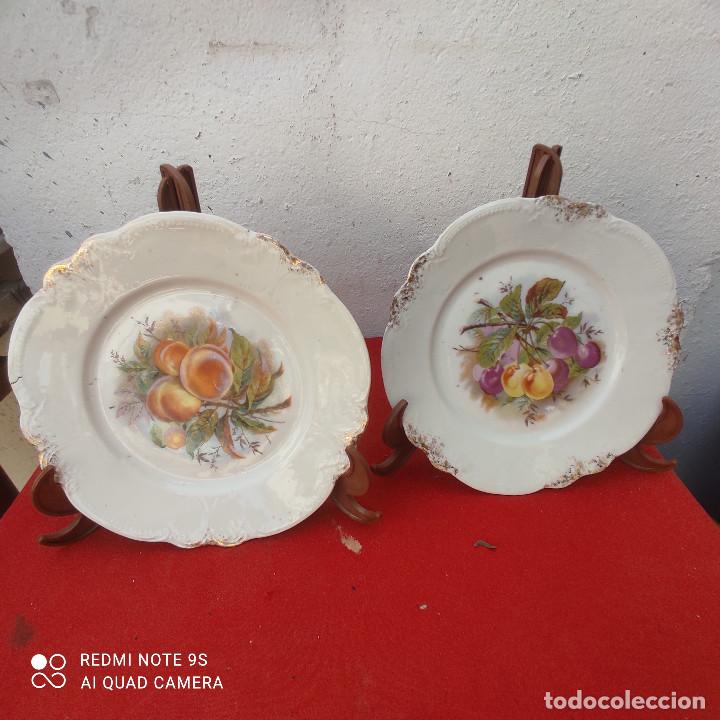 Antig&uuml;edades: parejas de platos con frutas - Foto 1