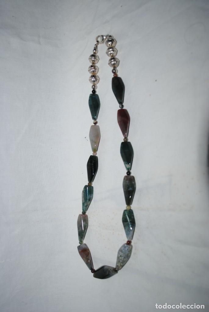 Antig&uuml;edades: COLLAR DE PLATA Y AGATAS NATURALES - Foto 1