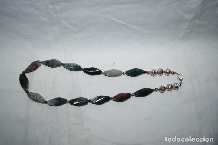 Antig&uuml;edades: COLLAR DE PLATA Y AGATAS NATURALES - Foto 3