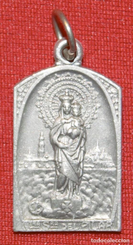 Antig&uuml;edades: Medalla religiosa de la Virgen Del Pilar - Foto 1