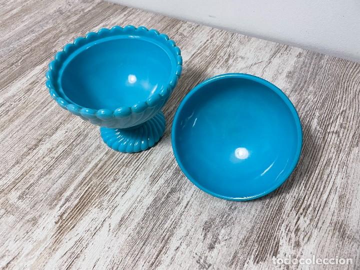 Antig&uuml;edades: BOMBONERA CARAMELERA OPALINA AZUL - Foto 7