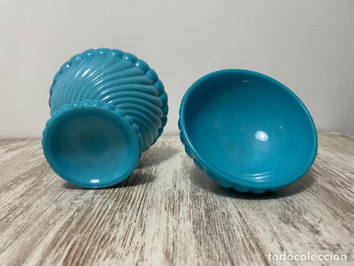 Antig&uuml;edades: BOMBONERA CARAMELERA OPALINA AZUL - Foto 9