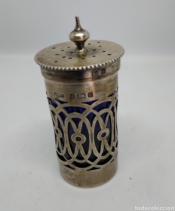 Antig&uuml;edades: Antiguo especiero en plata inglesa con marcajes - Foto 2