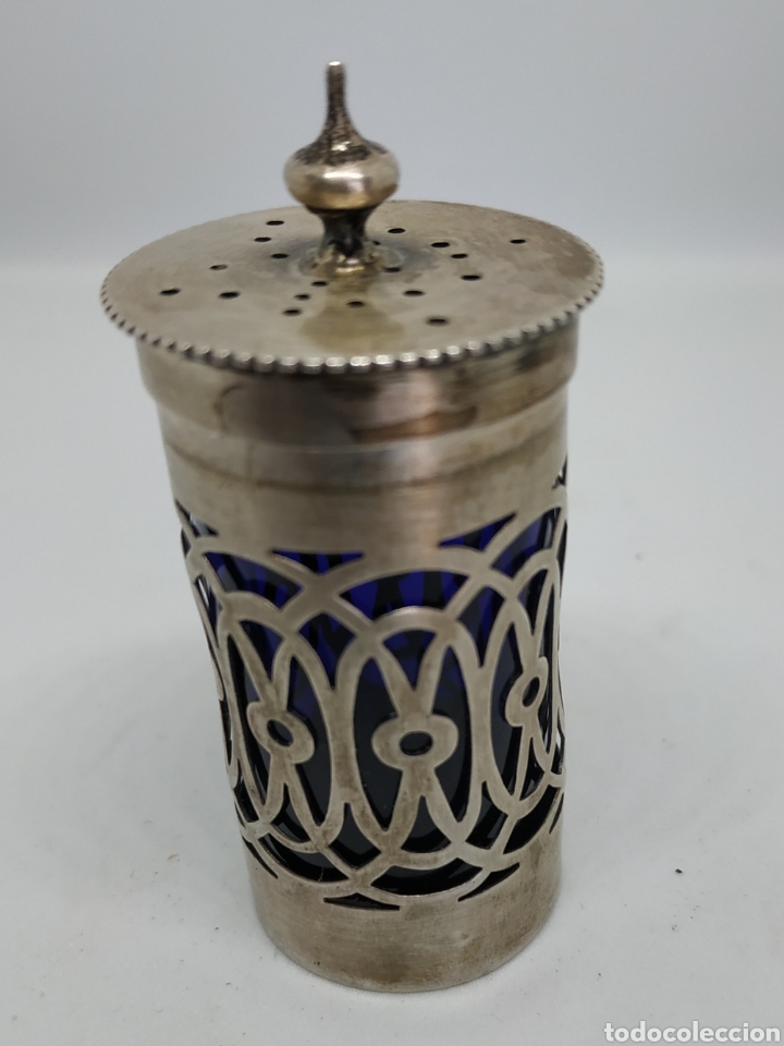 Antig&uuml;edades: Antiguo especiero en plata inglesa con marcajes - Foto 1