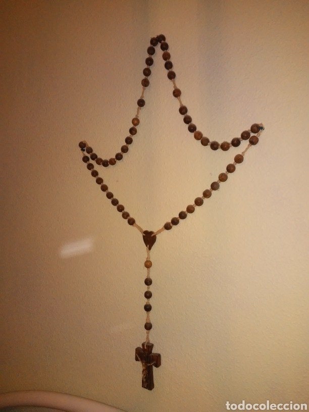Antig&uuml;edades: ROSARIO DE MADERA DE GRAN TAMA&Ntilde;O - Foto 1
