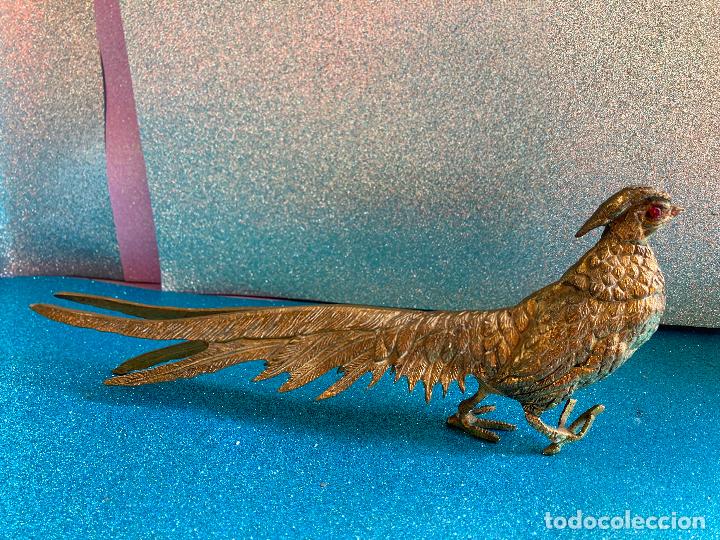 Antig&uuml;edades: FAISAN EN BRONCE o lat&oacute;n FUNDIDO - Foto 2