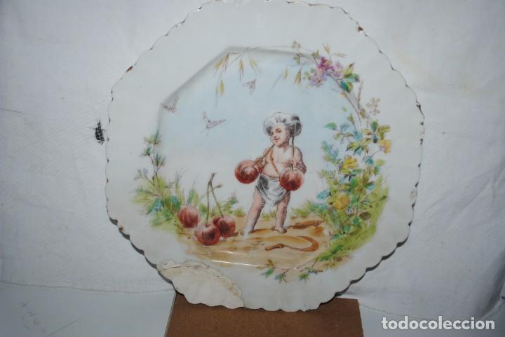 Antig&uuml;edades: PLATO OCTOGONAL DE LIMOGES - Foto 1