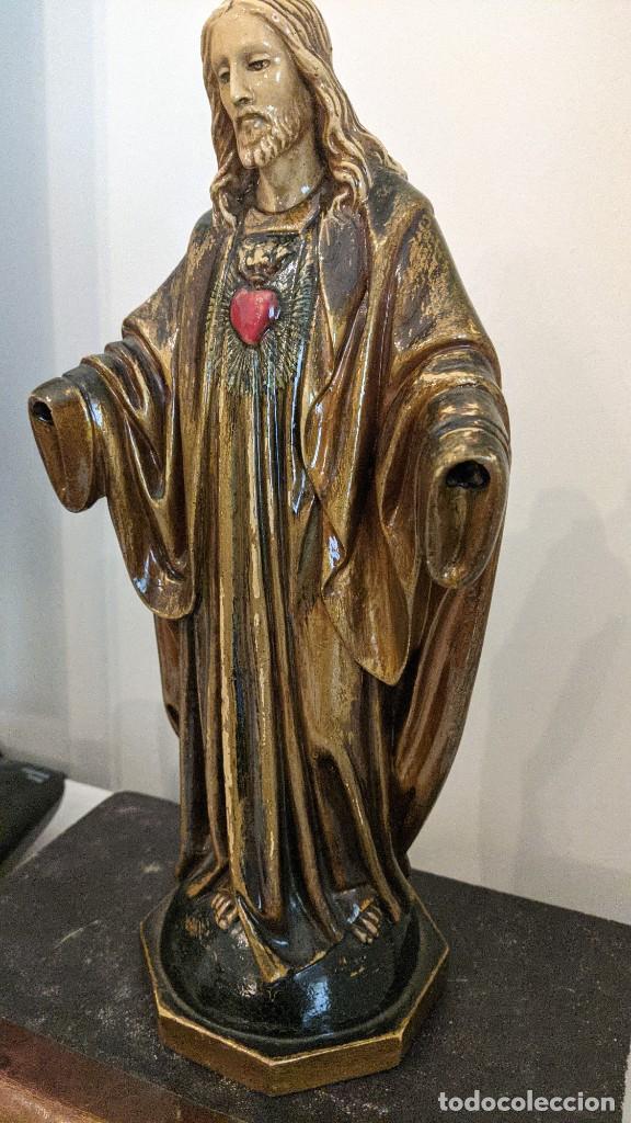Antig&uuml;edades: CRISTO SAGRADO CORAZ&Oacute;N DE JES&Uacute;S SIN MANOS - Foto 2