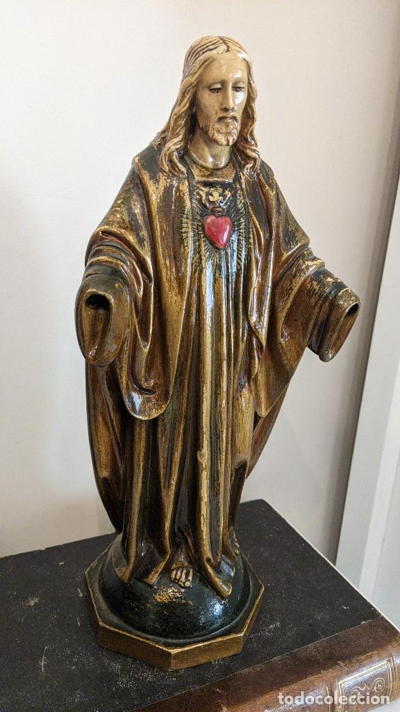 Antig&uuml;edades: CRISTO SAGRADO CORAZ&Oacute;N DE JES&Uacute;S SIN MANOS - Foto 3