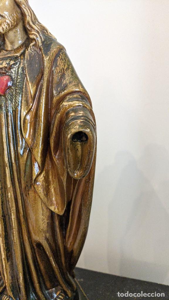Antig&uuml;edades: CRISTO SAGRADO CORAZ&Oacute;N DE JES&Uacute;S SIN MANOS - Foto 10