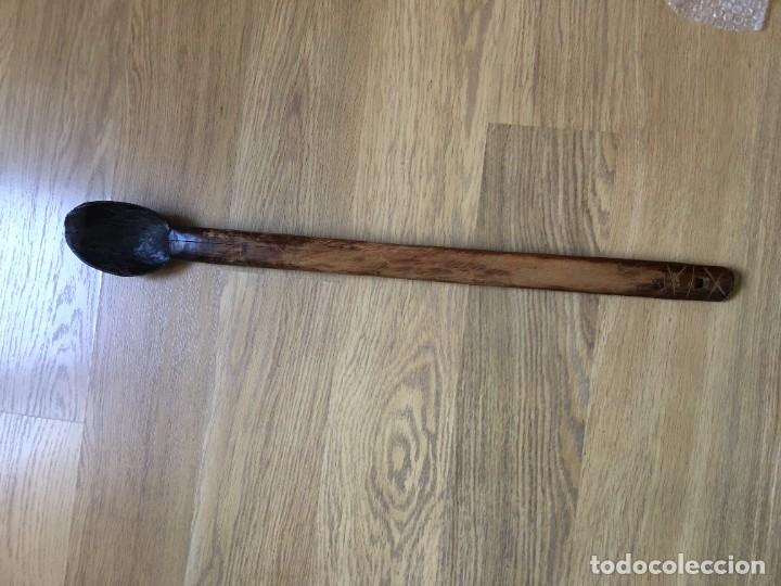 Antig&uuml;edades: ANTIGUO CUCHARON GRANDE MADERA - Foto 1