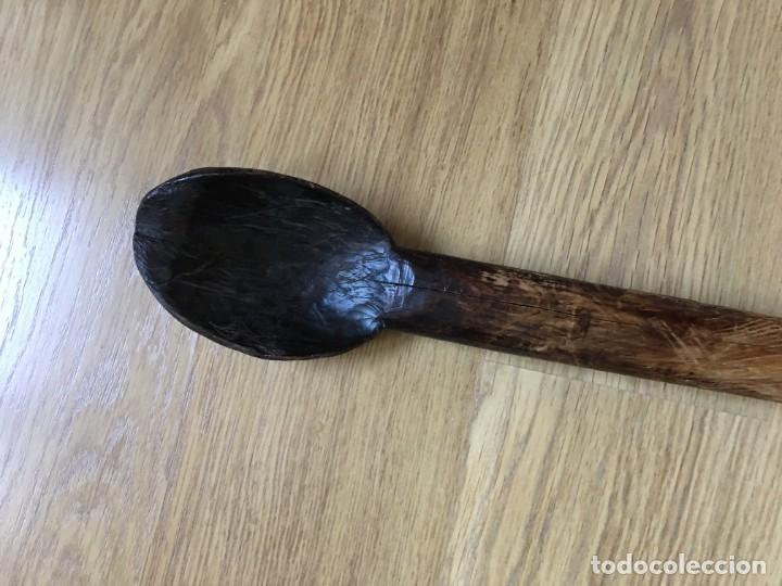 Antig&uuml;edades: ANTIGUO CUCHARON GRANDE MADERA - Foto 3