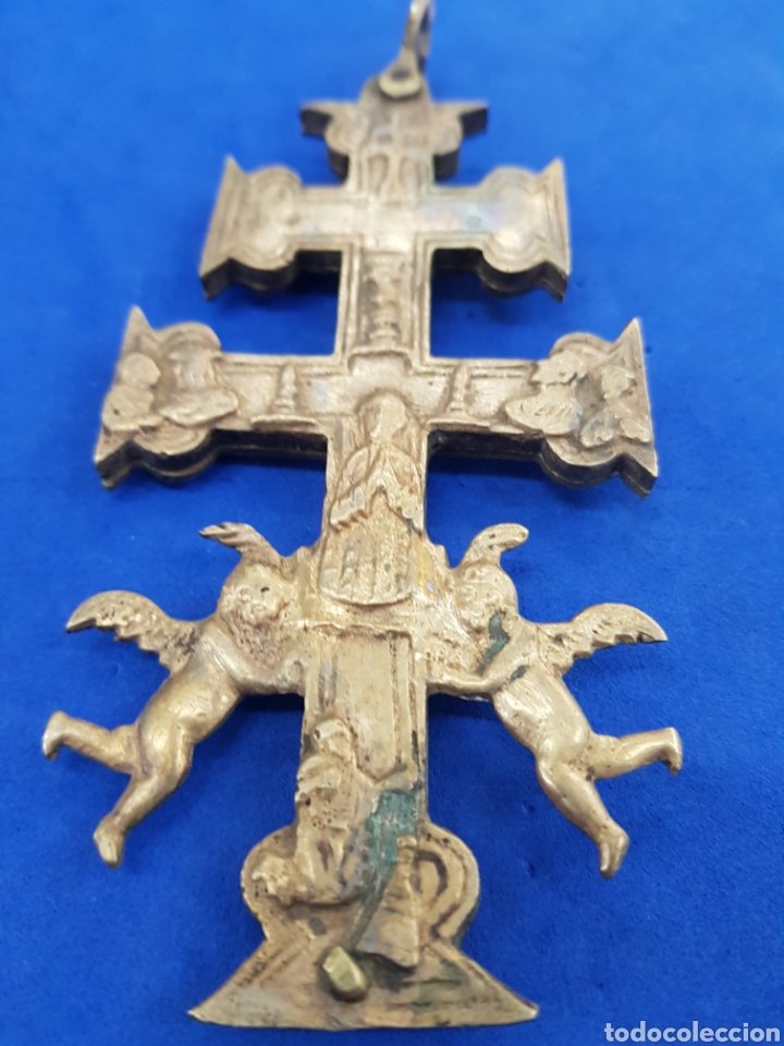 Antig&uuml;edades: Cruz de Caravaca ,bronce - Foto 4