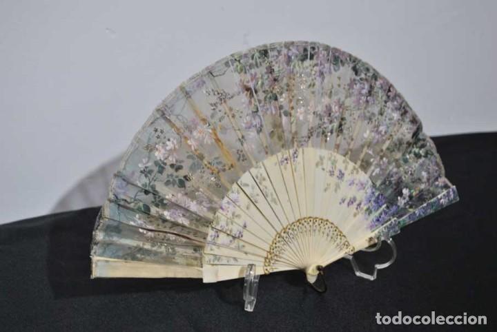 Antig&uuml;edades: ABANICO ANTIGUO SIGLO XIX - Foto 3