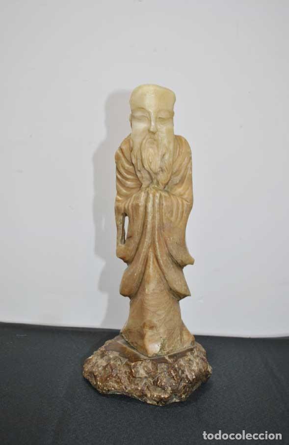 Antiguidades: ESCULTURA O FIGURA MONJE JAPONES